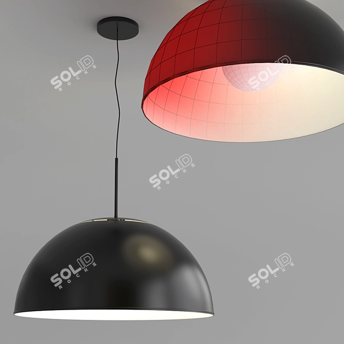 Contemporary Metal Pendant Lights 3D model image 2