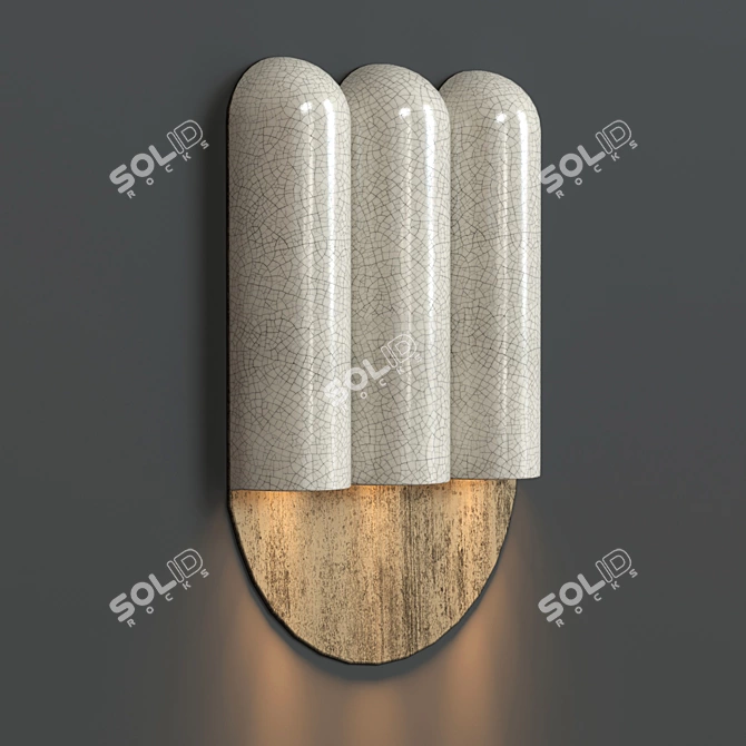  Raku Yaki Trio Sconce 3D model image 5