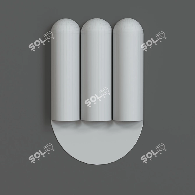  Raku Yaki Trio Sconce 3D model image 6