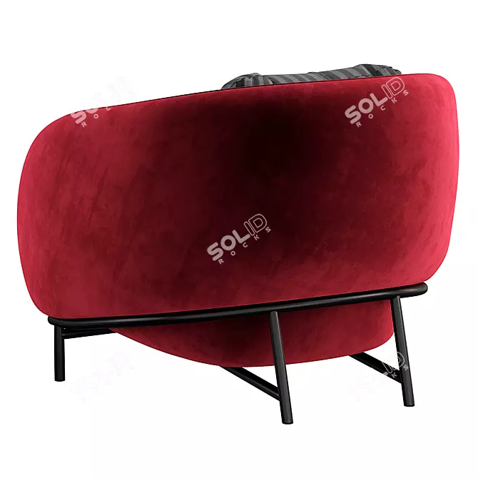 Cozy Cider Curl Armchair 3D model image 3