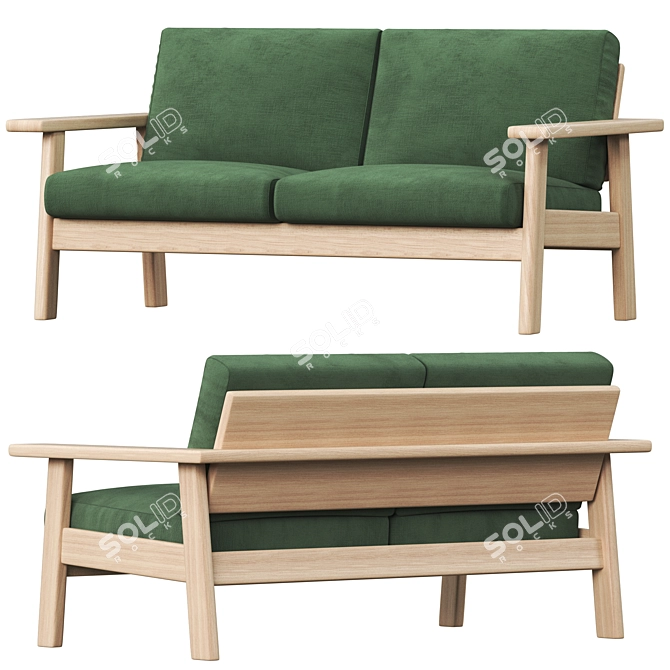 Modern Maruni BRUNO Sofa: Sleek Design, Premium Comfort 3D model image 2