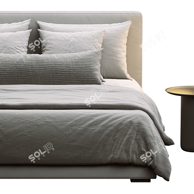 Modern Modena Bed: Sleek Design, Superior Quality 3D model image 2