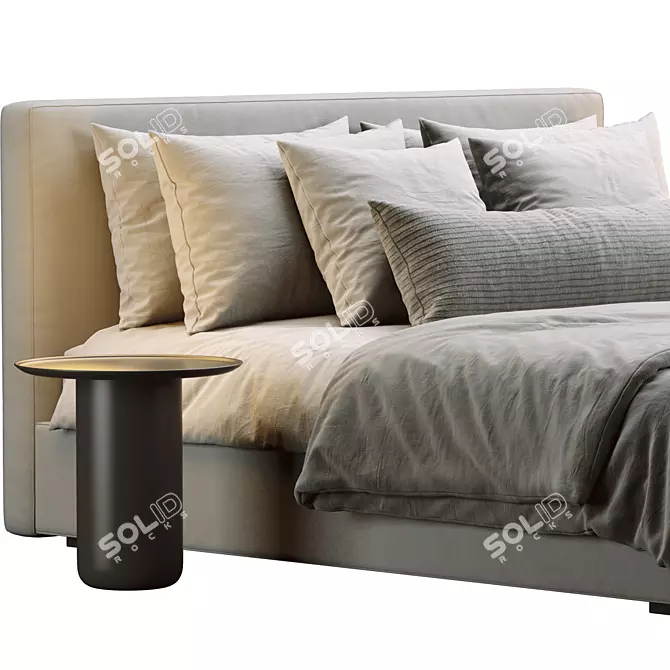 Modern Modena Bed: Sleek Design, Superior Quality 3D model image 3