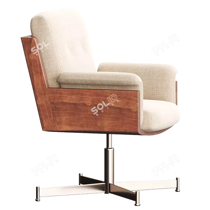 DAIKI STUDIO Swivel Chair: Sleek, Versatile, and Stylish 3D model image 2