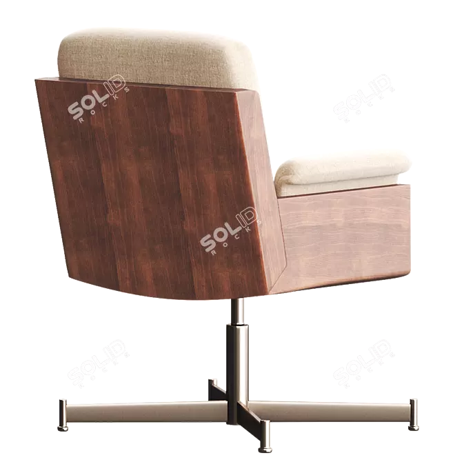 DAIKI STUDIO Swivel Chair: Sleek, Versatile, and Stylish 3D model image 3