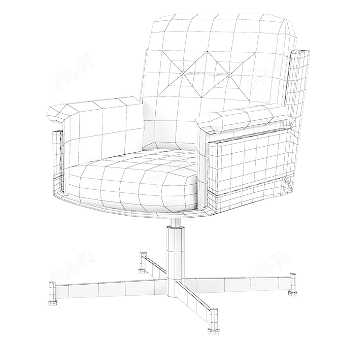 DAIKI STUDIO Swivel Chair: Sleek, Versatile, and Stylish 3D model image 5