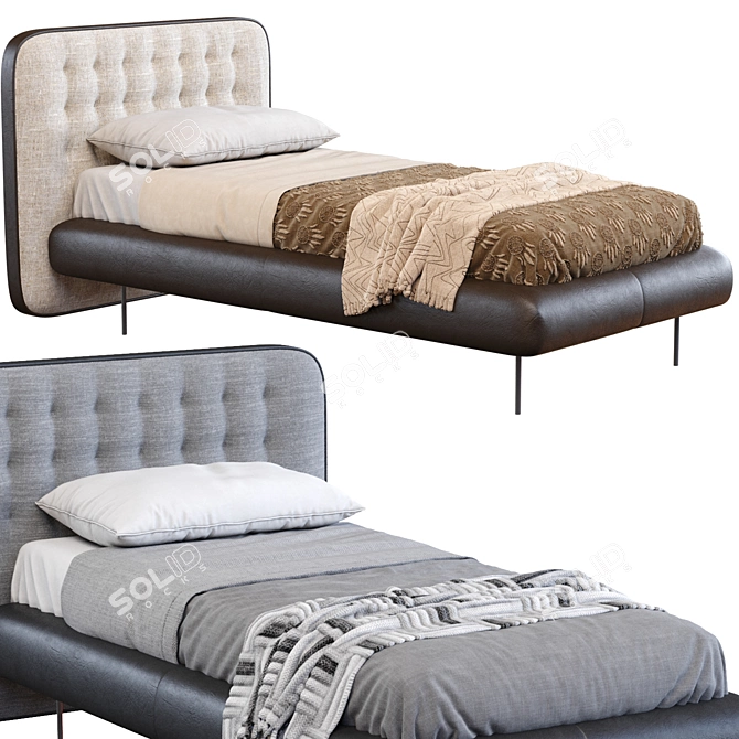 Sleek Dedalo Up Bed: Modern Design, Superior Comfort 3D model image 2