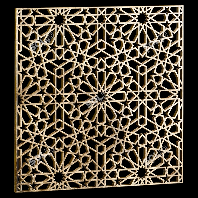 Decorative Square Panels Set 3D model image 5