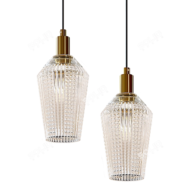 Title: Rosny Pendant Light: Sleek Design for Modern Spaces 3D model image 1