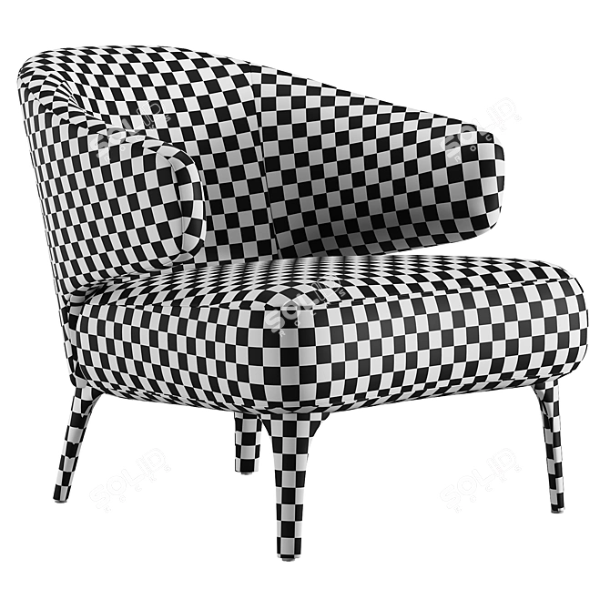 Sleek Minotti Armchair with Stunning Design 3D model image 5