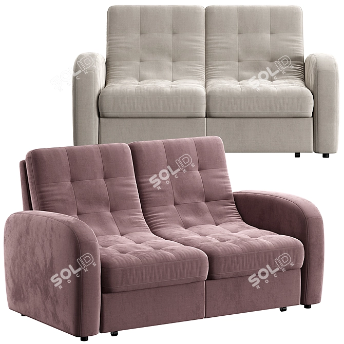 Gala Blom Corner Sofa Bed 3D model image 1