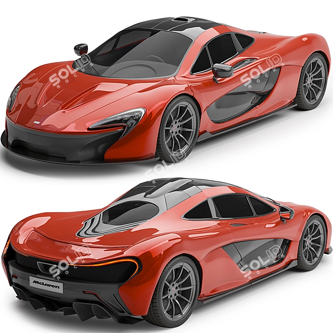 Sleek and Striking McLaren P1 3D model image 1