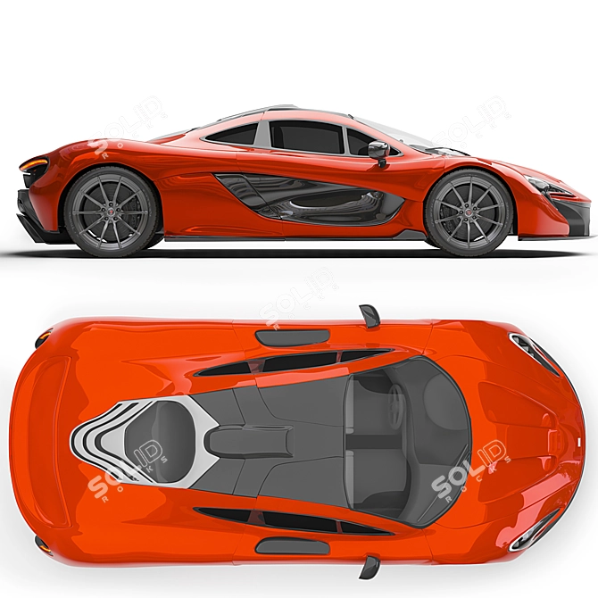 Sleek and Striking McLaren P1 3D model image 6