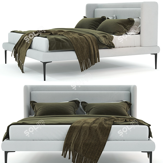 BoConcept Austin Bed: Modern Elegance for Your Bedroom 3D model image 2