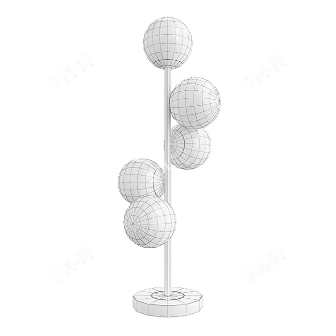 Modern Ball-shaped Lamp 3D model image 2