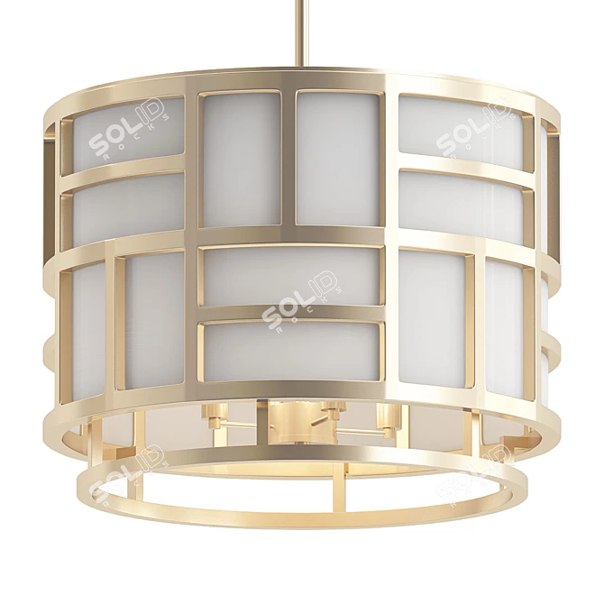 Deco Gold Chandelier by Libby Langdon 3D model image 1