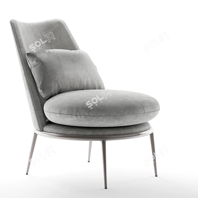 Contemporary Cantori Aurora Armchair 3D model image 2