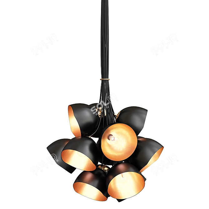 Lux Cluster Pendant - Elegant Lighting Solution 3D model image 2