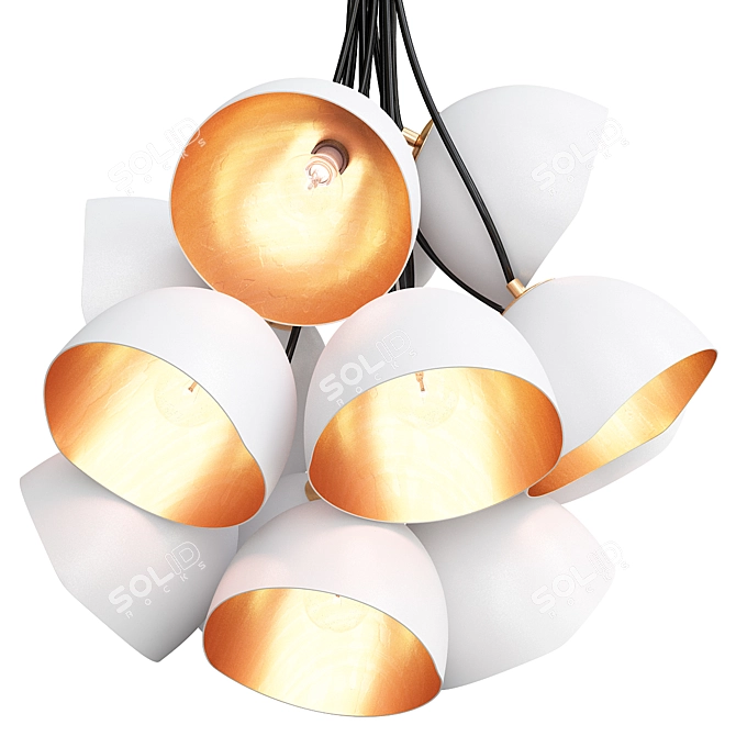 Lux Cluster Pendant - Elegant Lighting Solution 3D model image 3
