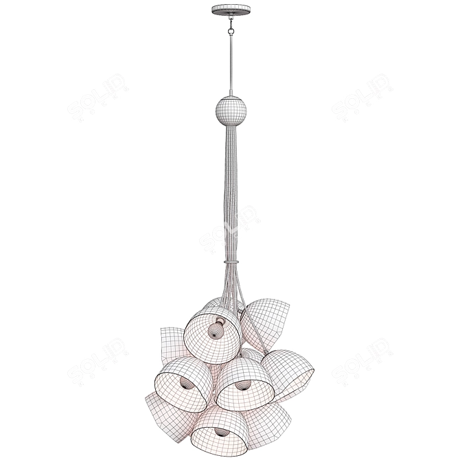 Lux Cluster Pendant - Elegant Lighting Solution 3D model image 4