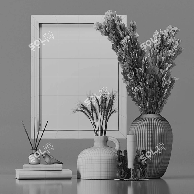 Elegant Décor Set for Interior 3D model image 4