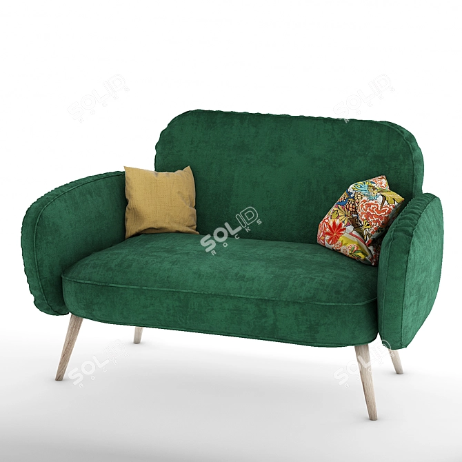 Berber Sofa: Stylish and Comfortable 3D model image 2