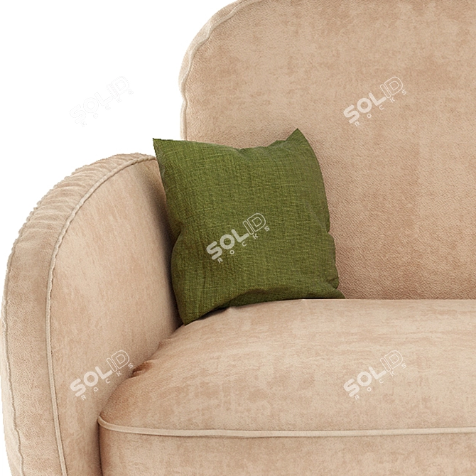 Berber Sofa: Stylish and Comfortable 3D model image 3