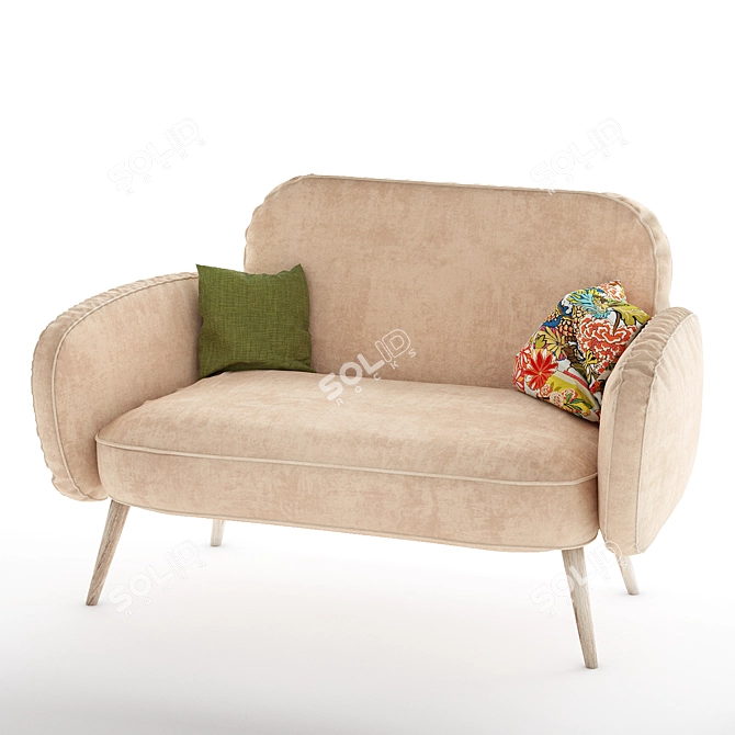 Berber Sofa: Stylish and Comfortable 3D model image 4