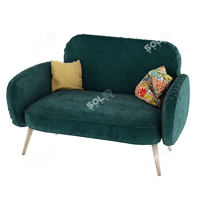 Berber Sofa: Stylish and Comfortable 3D model image 10