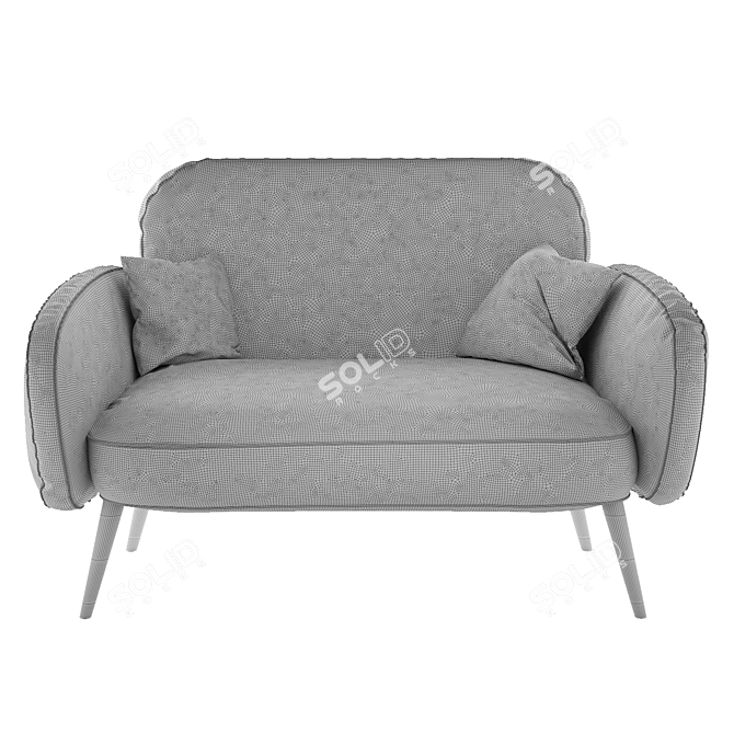Berber Sofa: Stylish and Comfortable 3D model image 11
