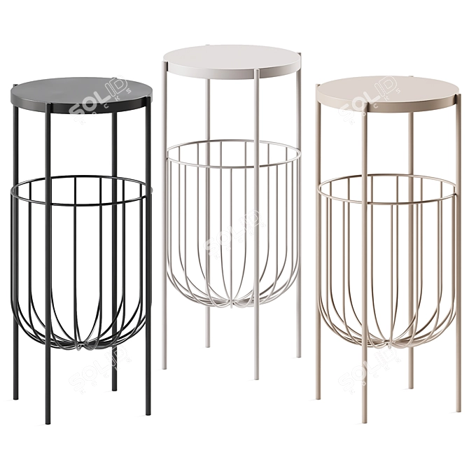 Elegant Round Eyrie Console Table 3D model image 1