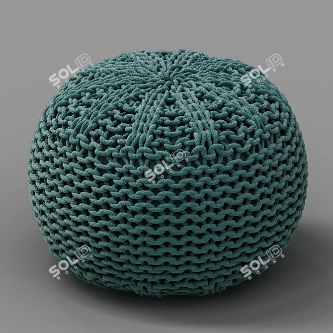 Shore Pouffe: Stylish and Versatile 3D model image 3