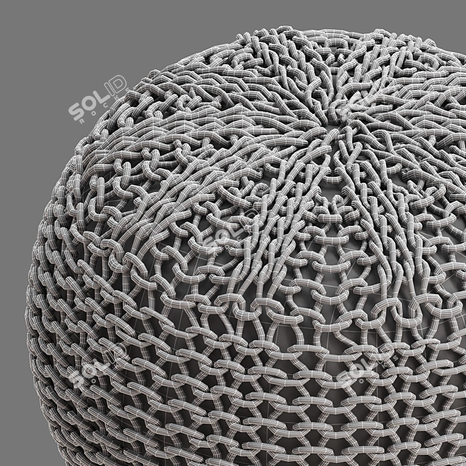 Shore Pouffe: Stylish and Versatile 3D model image 4