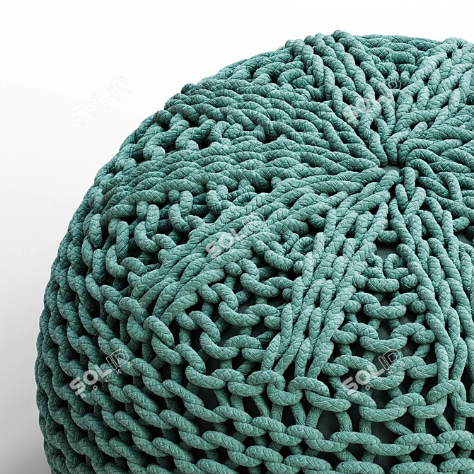 Shore Pouffe: Stylish and Versatile 3D model image 6