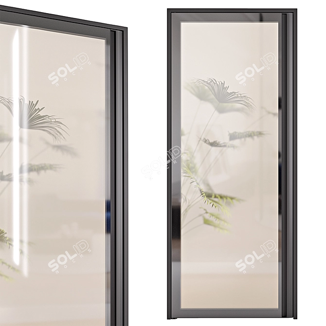 Elegant Glass Anywhere Doors 3D model image 2