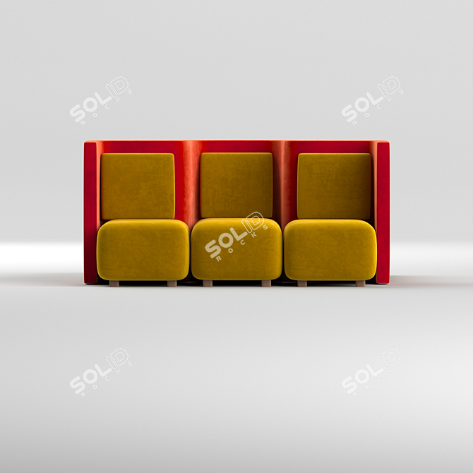 Elegant Gala Sofa by Saba Italia 3D model image 3