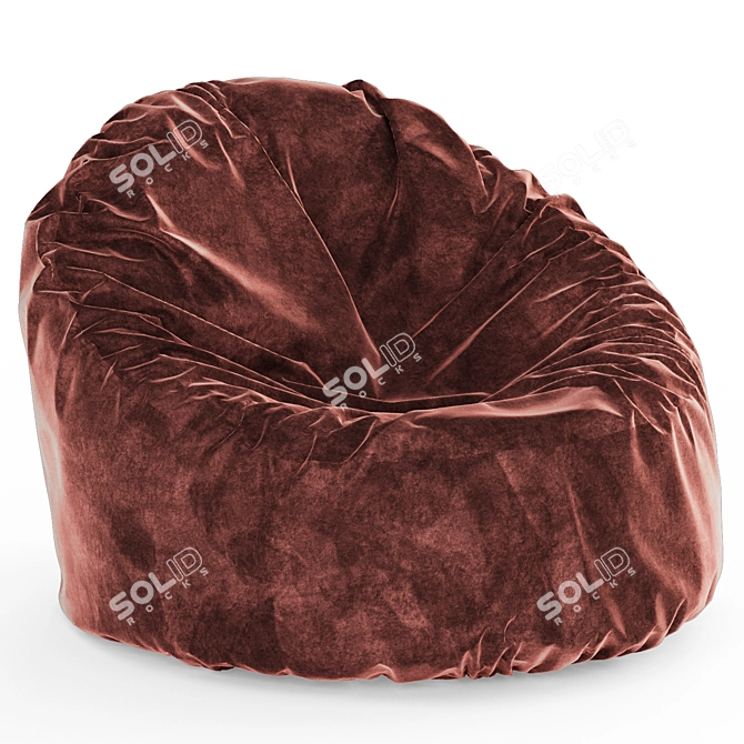 Cozy Bean Bag Chair in 4 Colors 3D model image 2