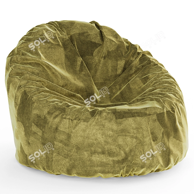 Cozy Bean Bag Chair in 4 Colors 3D model image 4