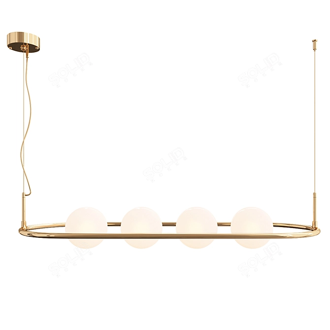 Eurosvet Gold Pendant Lamp - Ringo 50089/4 3D model image 1