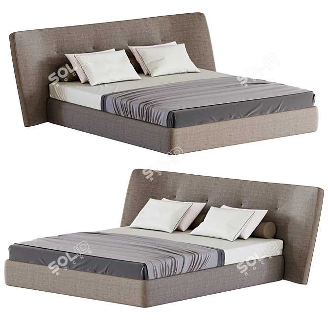 Title: Elegant Poliform REVER Bed for Luxurious Comfort 3D model image 1