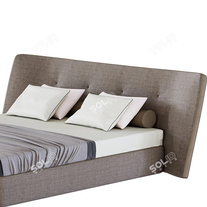 Title: Elegant Poliform REVER Bed for Luxurious Comfort 3D model image 3