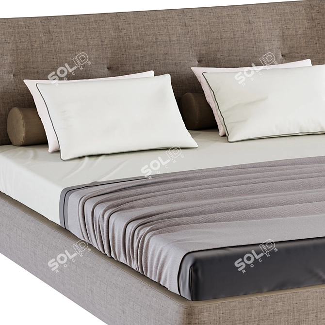 Title: Elegant Poliform REVER Bed for Luxurious Comfort 3D model image 6