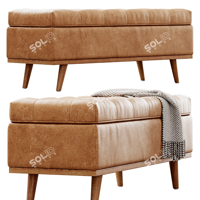 Modern AllModern Davina Storage Bench 3D model image 3