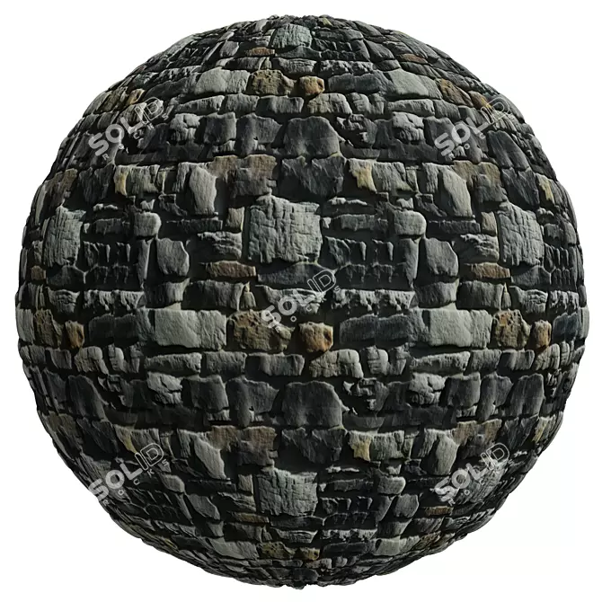 Premium Stone Covering | High Resolution | PBR 3D model image 2