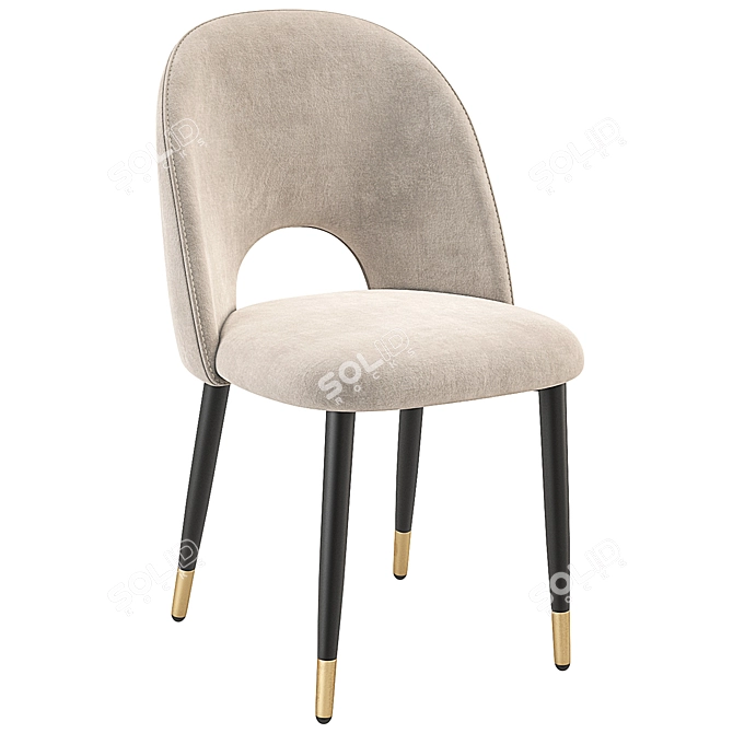 Elegant Iris Dining Chair by Kare Design 3D model image 1