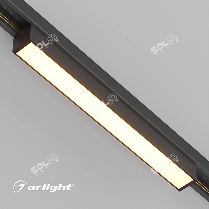 MAG-ORIENT-FLAT: Sleek DALI Track Luminaire 3D model image 1