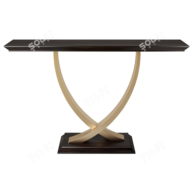 Handcrafted Art Deco Bergamo Console 3D model image 2