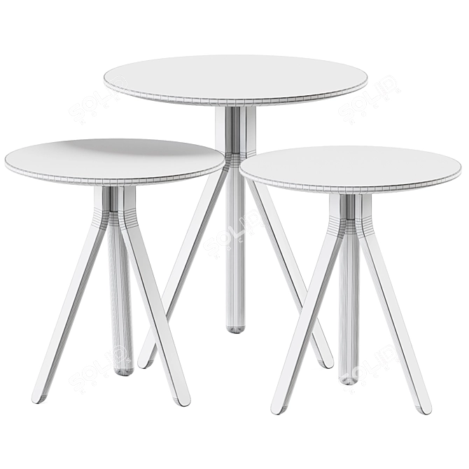 Sleek & Stylish Nuez Occasional Table 3D model image 2