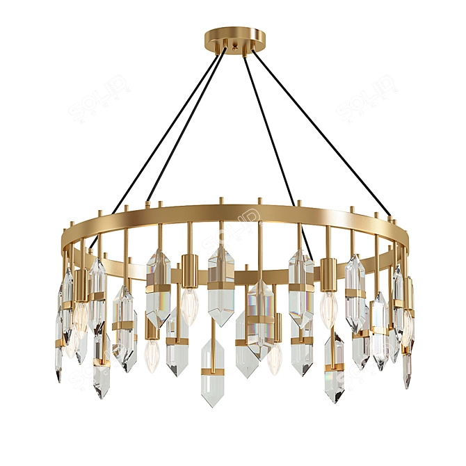 Marble Elegance Chandelier 3D model image 1