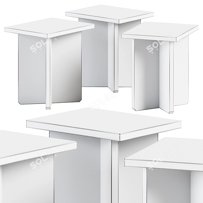 Sleek L6 CORINTH Side Table 3D model image 2